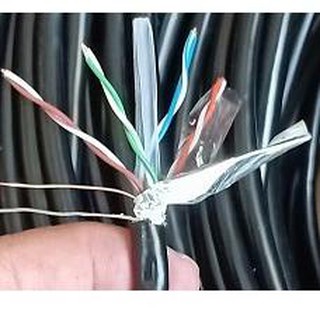 Dây mạng 4 lõi đồng có gia cường, Dây mạng ngoài trời có cường lực bấm sẵn 3,5k/1m