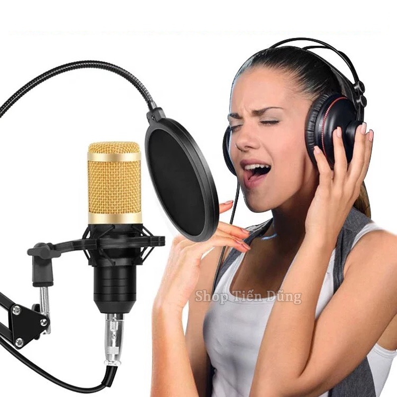 Combo Micro Thu Âm BM900 Sound Card V8S Có Bluetooth, Pin, Auto-tune Chân Kẹp Màng Lọc Bảo Hành 06 Tháng Lỗi Đổi.