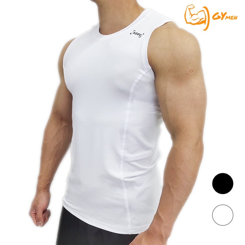 [ GYMEN ] Áo Thun Ba Lỗ Thể Thao Nam 3 lỗ   giải trí đàn hồi cao chạy bộ  tập thể dục  bóng rổ áo ba lỗ  rộng rãi  màu trơn  cỡ lớn  huấn luyện ngoài trời