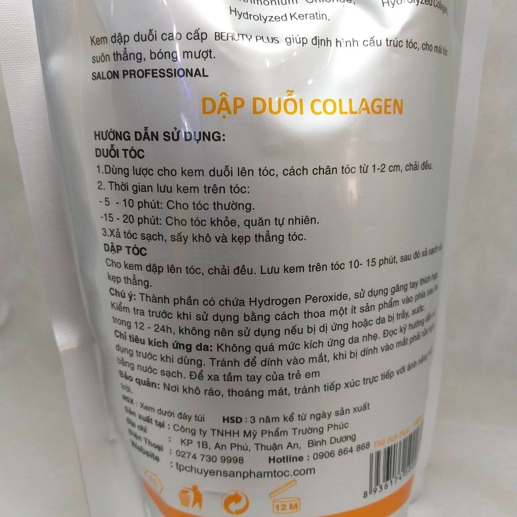 KEM DUỖI THẲNG TÓC BEAUTY PLUS 1000ML