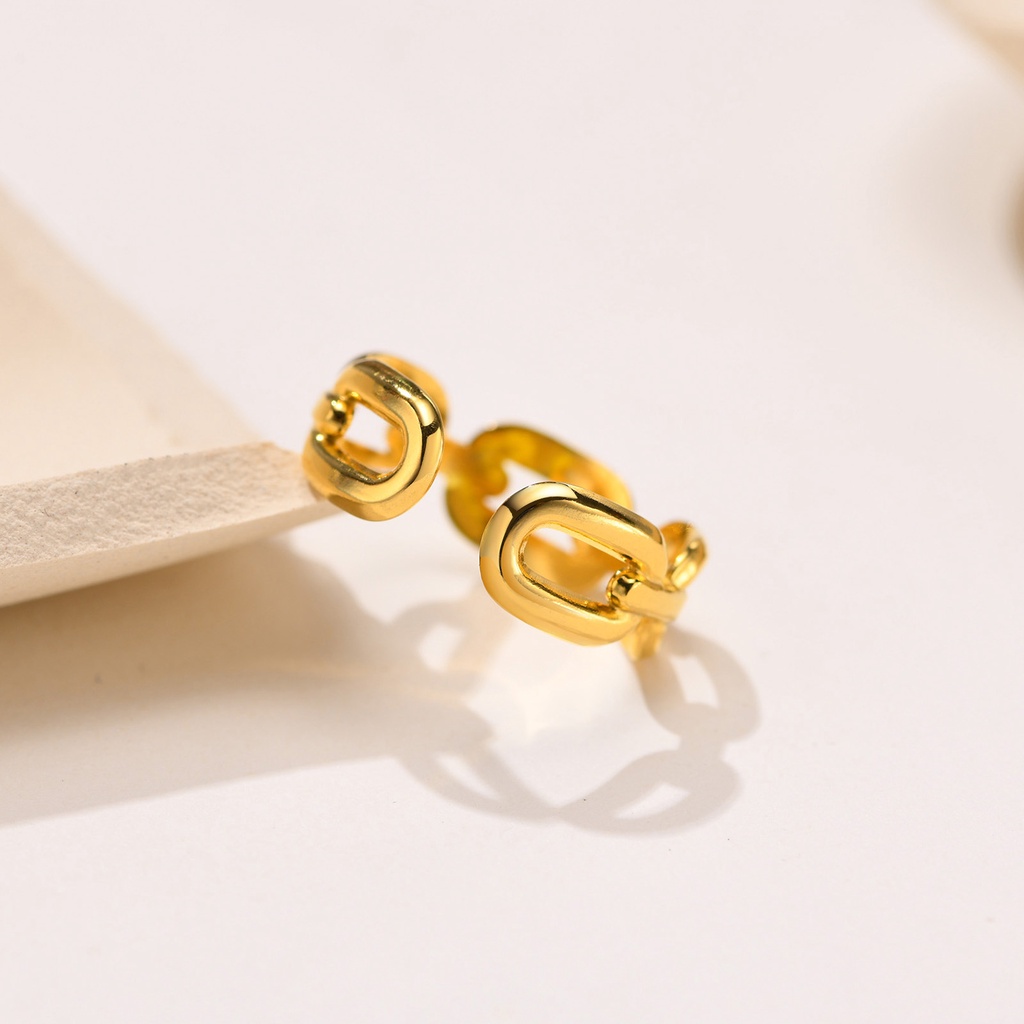 Nhẫn mở Vnox bằng thép không gỉ màu vàng kim có thể điều chỉnh phong cách đường phố cho nữ