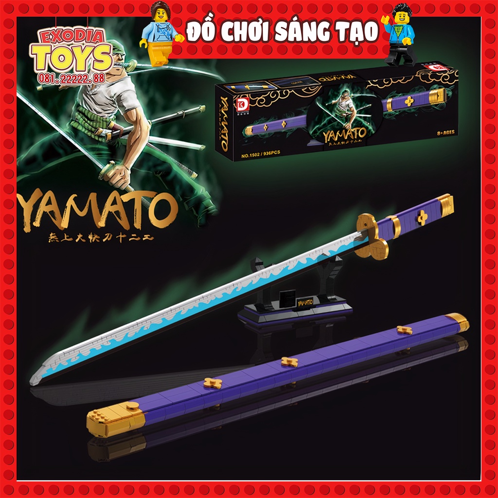 Xếp hình Thanh kiếm Enma Yamato của  Roronoa Zoro : One Piece - Đồ Chơi Lắp Ghép Sáng Tạo - DK1502