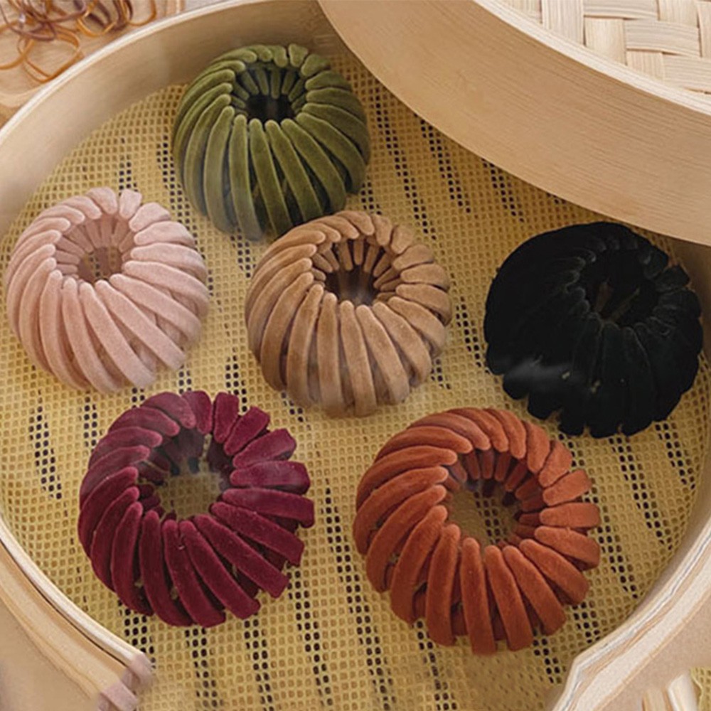 Kẹp Tóc Vải Nhung Màu Trơn Thời Trang Cho Nữ