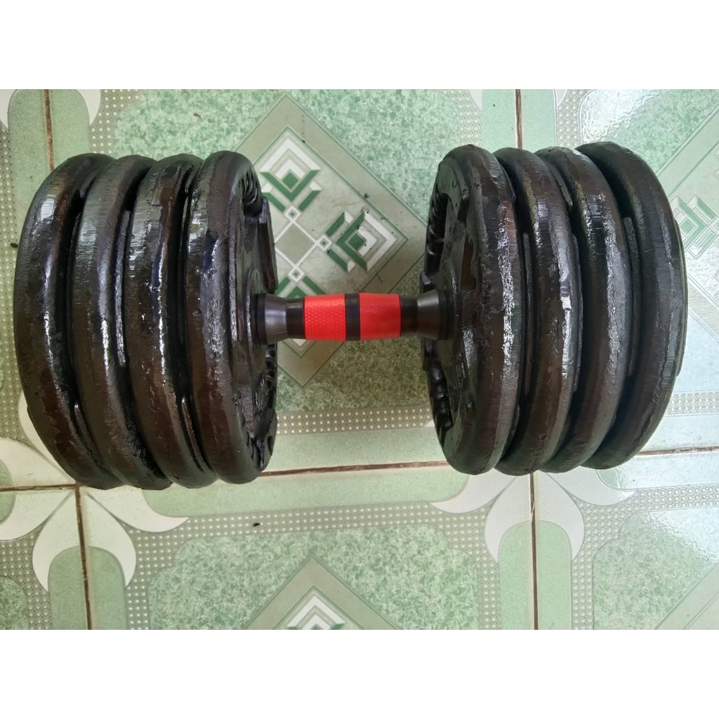 Combo tạ tay 42cm lắp được 40kg tạ gang cho 1 tay (hoặc 2 tay đòn 20kg)