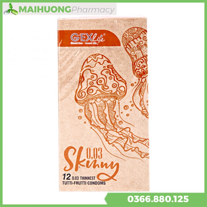 Bao cao su Gexlife Skinny 12 condoms