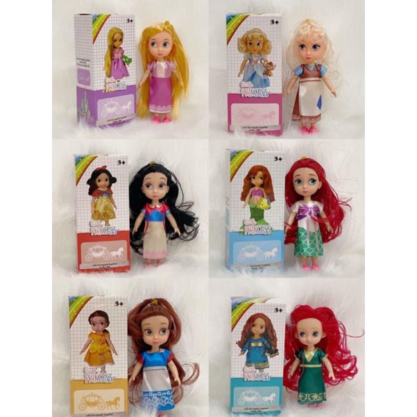 Set 6 mô hình búp bê công chúa Mini