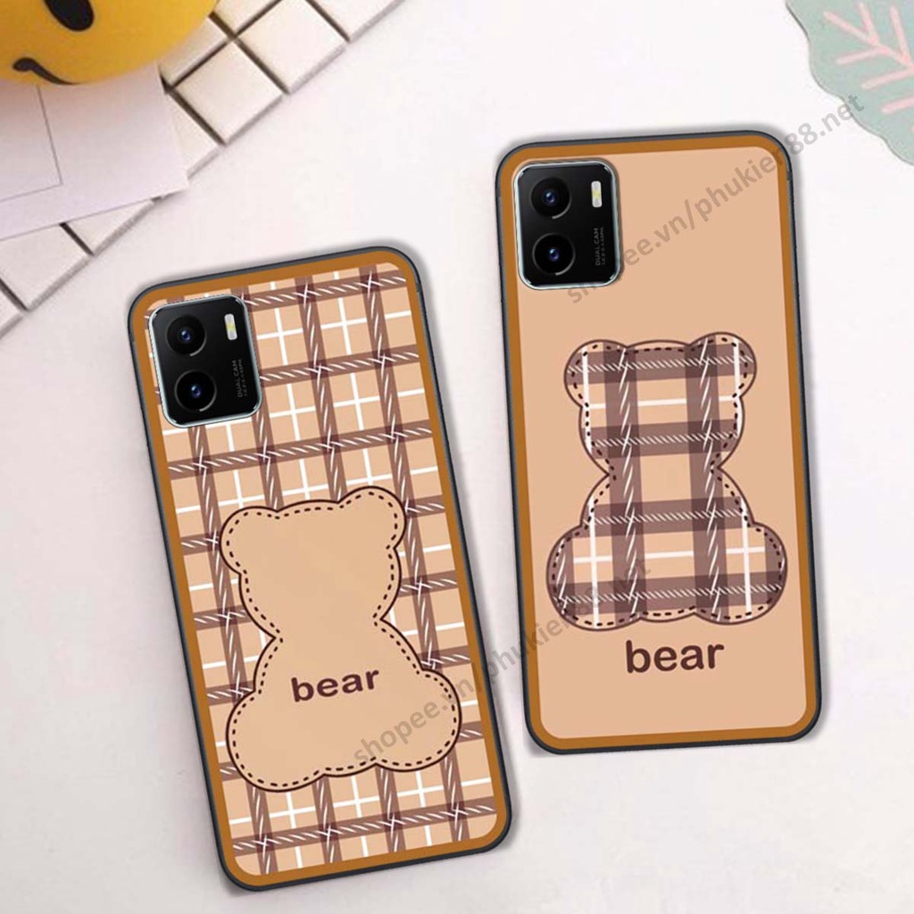 Ốp lưng Vivo Y15s ốp điện thoại LineBear, bé tóc xù, hoa siêu đẹp