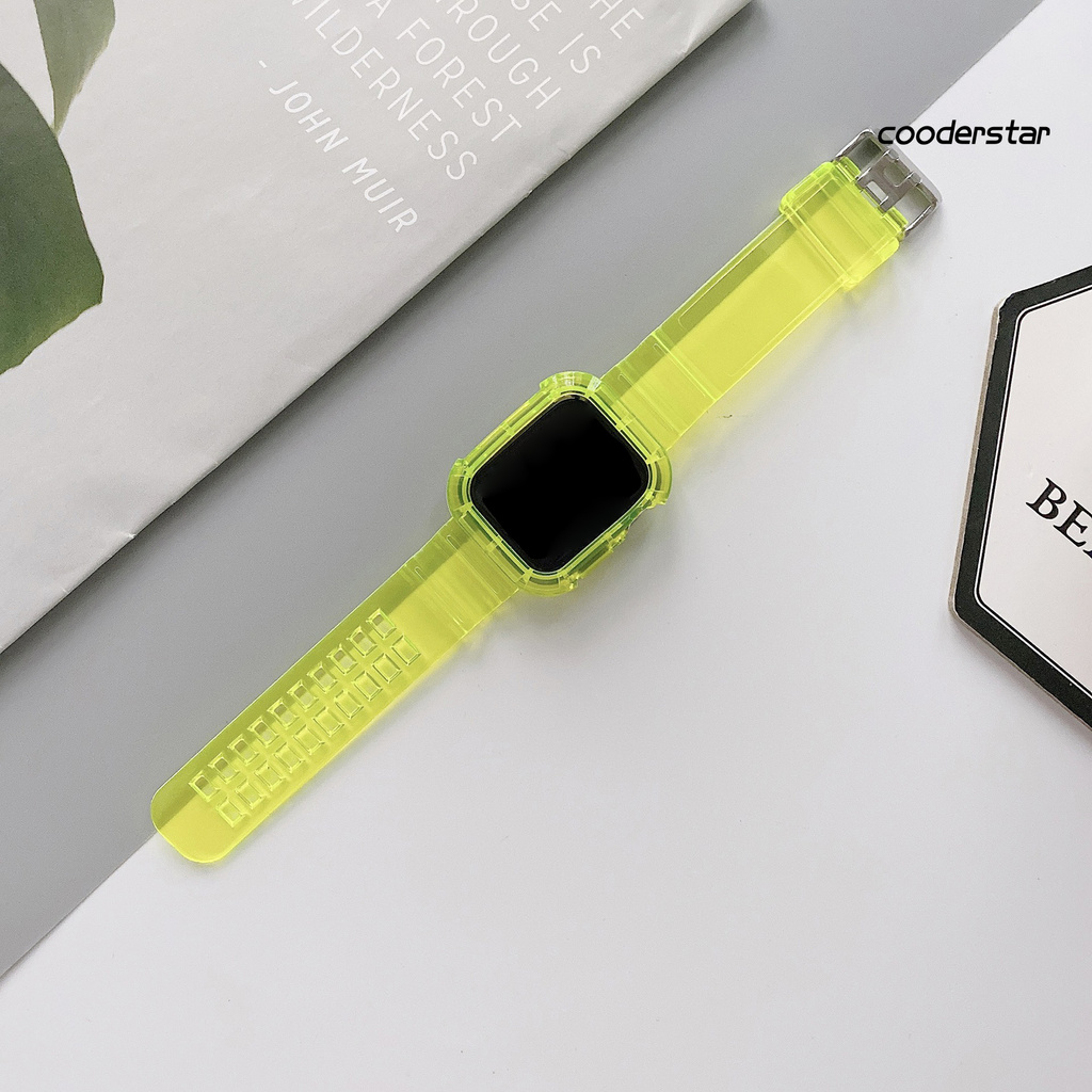 Dây Đeo Tpu Trong Suốt Thay Thế Cho Đồng Hồ Thông Minh Apple Watch 1 / 2 / 3 / 4 / 5 / 6 / Se