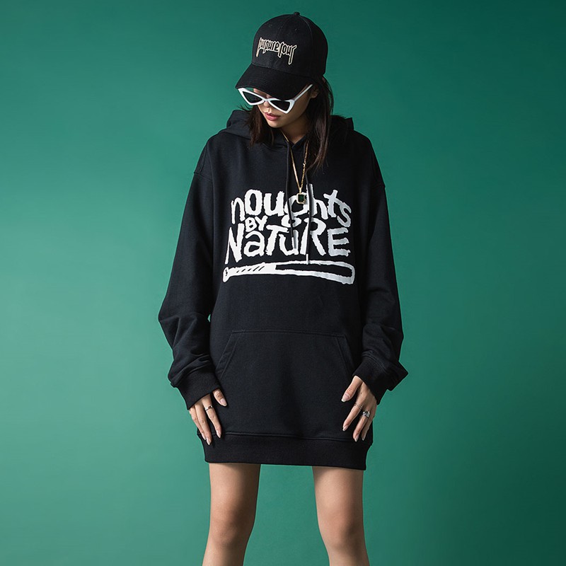 Áo sweater nam nữ unisex form rộng nỉ bông ngoại dày local brand ulzzang đen trắng hàn quốc có mũ NOUGHTS chống nắng