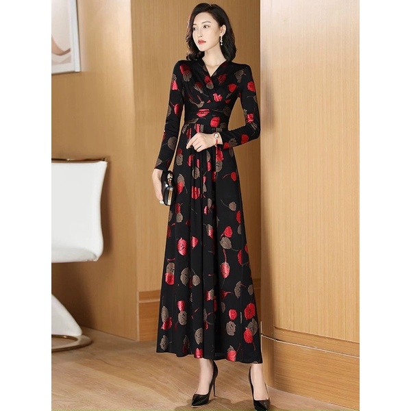 Đầm nữ cao cấp dáng dài sang trọng quý phái NP3473