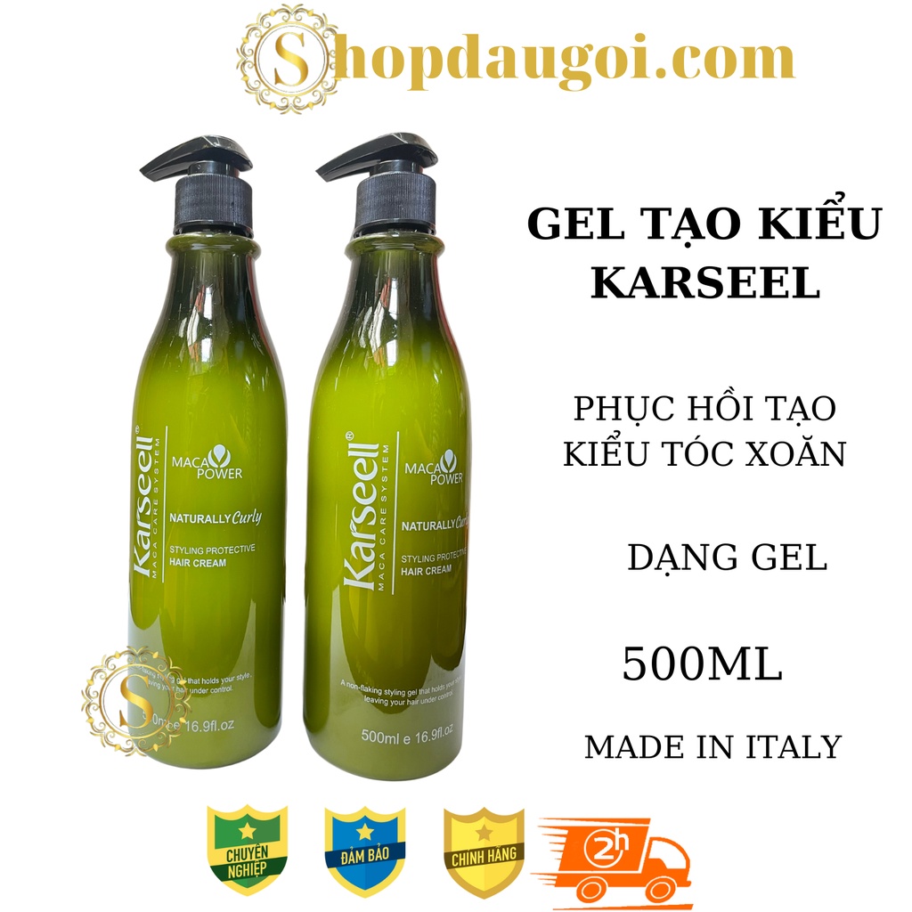 Kem Xả Khô Tạo Sóng Xoăn - gel bóp xoăn KARSEELL 500ML