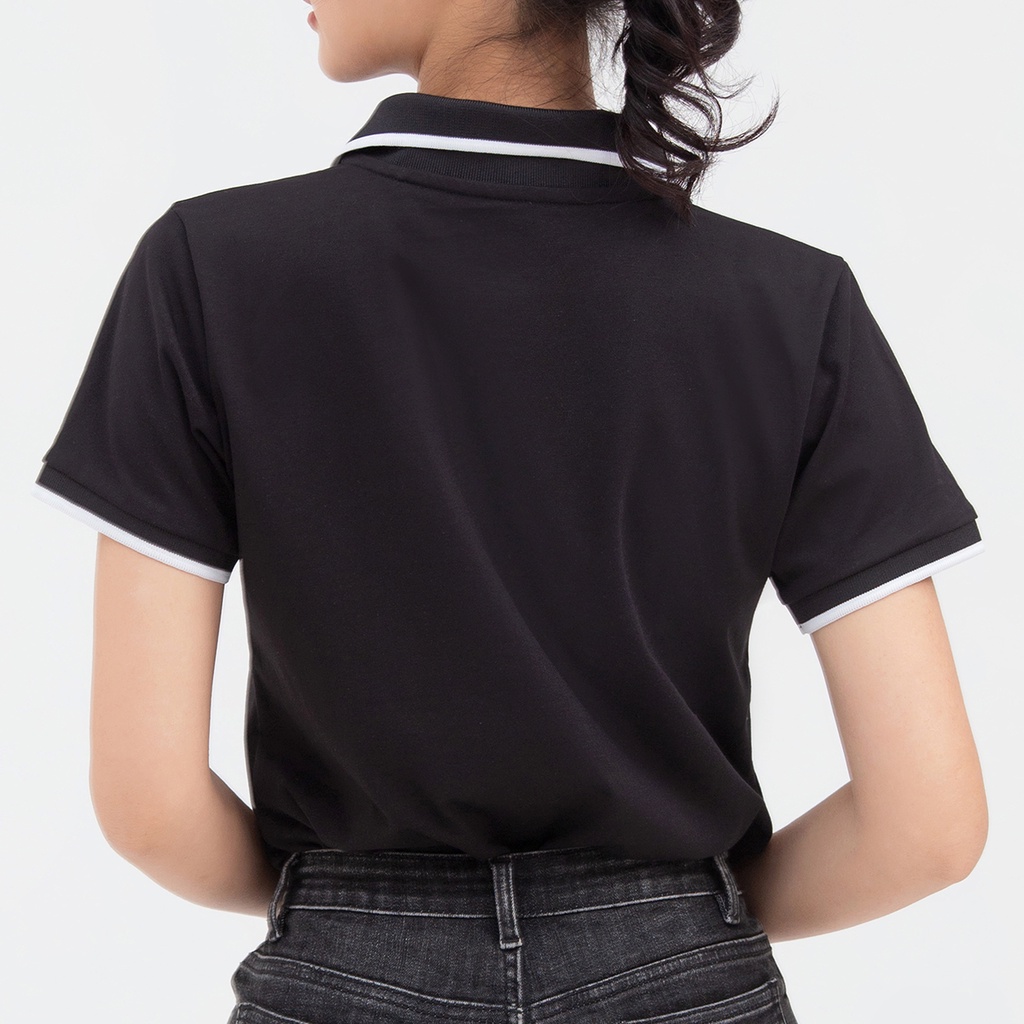 Áo thun polo nữ GUMAC phối sọc viền cơ bản thiết kế đẹp nhiều màu và thanh lịch ATC04011