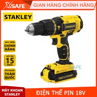 Máy khoan búa dùng pin cầm tay STANLEY 18V Máy khoan pin, khoan búa, khoan sắt và tường 12mm, khoan gỗ 25mm