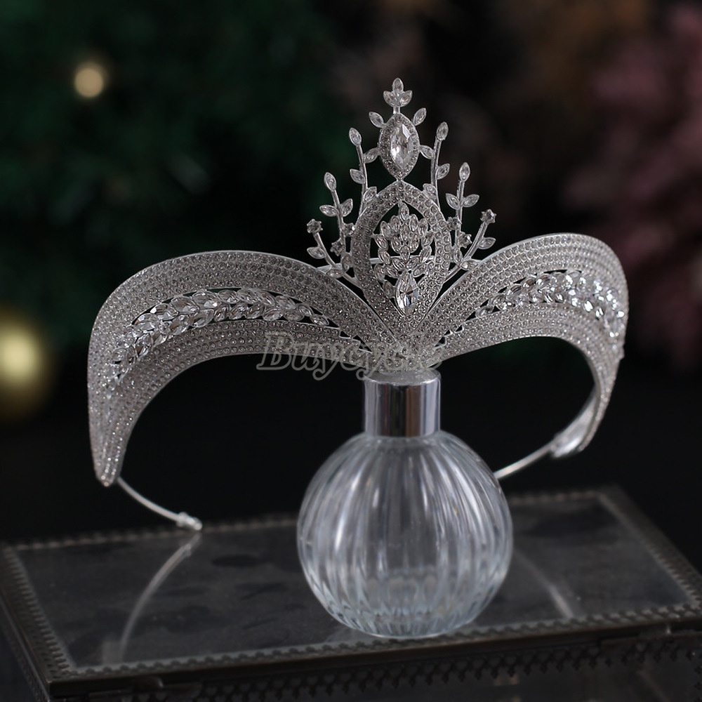 Vương Miện Cô Dâu Đính Đá Sang Trọng Phong Cách Vintage Hợp Thời Trang