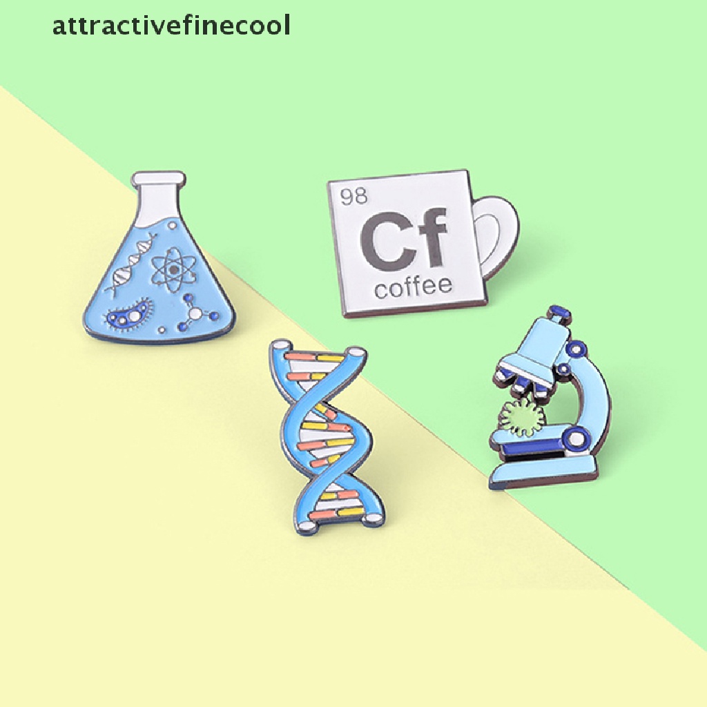 Acvn Huy Hiệu Cài Áo Tráng Men Hình Phân Tử Hóa Học DNA