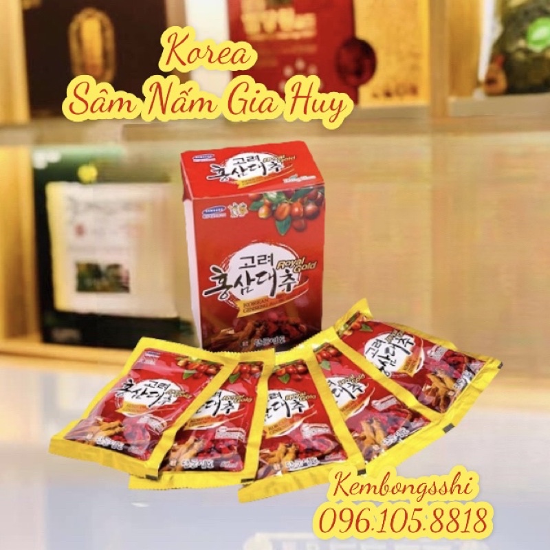 Nước hồng sâm táo đỏ Hàn Quốc, hộp 30 gói*70ml