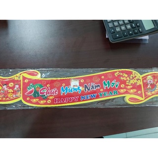 Combo 10 tấm decal dán chúc mừng năm mới