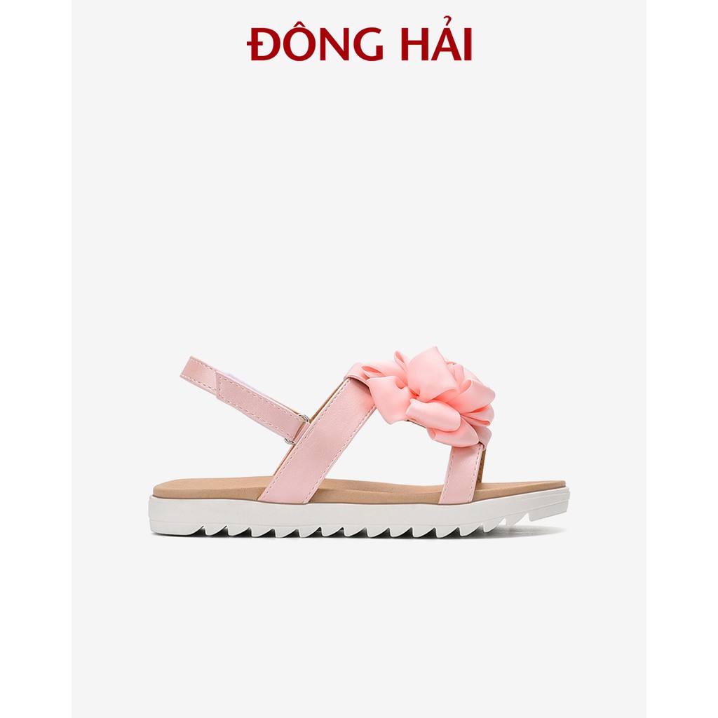 Sandal bé gái Zucia đính nơ hoa đế bằng chống trơn - SHL67