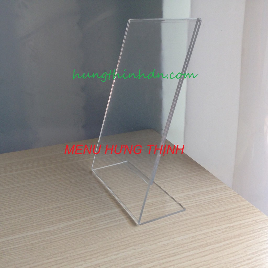 Menu mica hiển thị 1 mặt, Bảng giá sản phẩm, bảng thông tin sản phẩm khổ A6