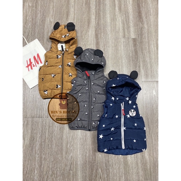 Áo gile phao Mickey cho bé sz 4-18M