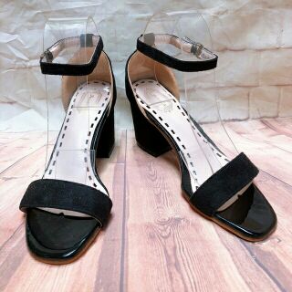 Sandal Gót Vuông 7 Phân Da Lộn Hót 2019