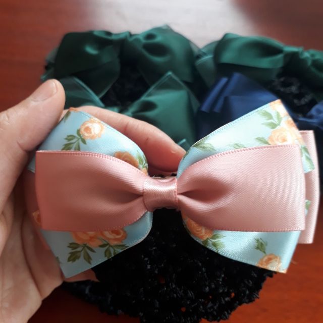 Kẹp tóc nơ có túi lưới