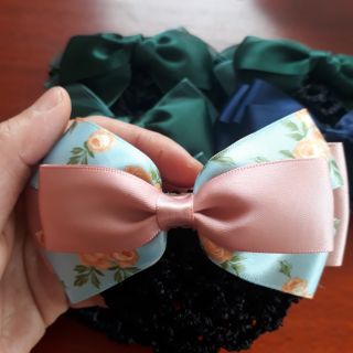 Kẹp tóc nơ có túi lưới