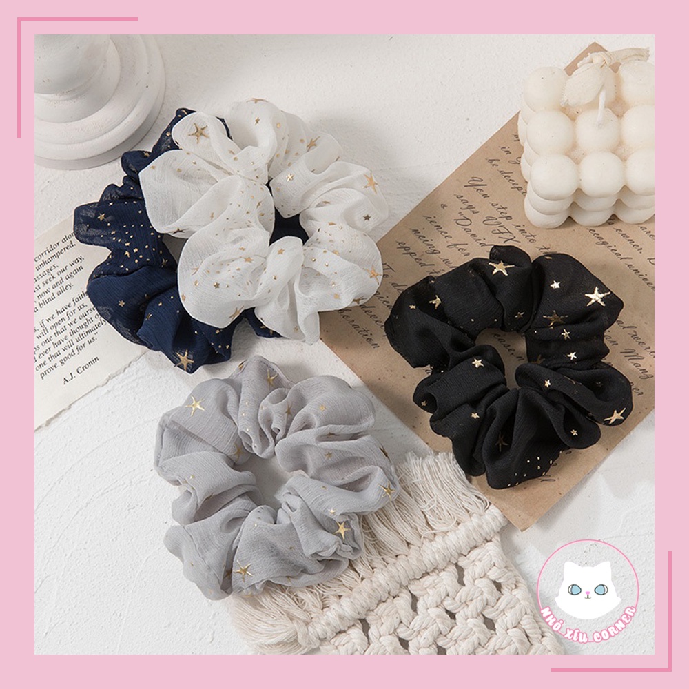 Cột Tóc Scrunchies Ngôi Sao Lấp Lánh