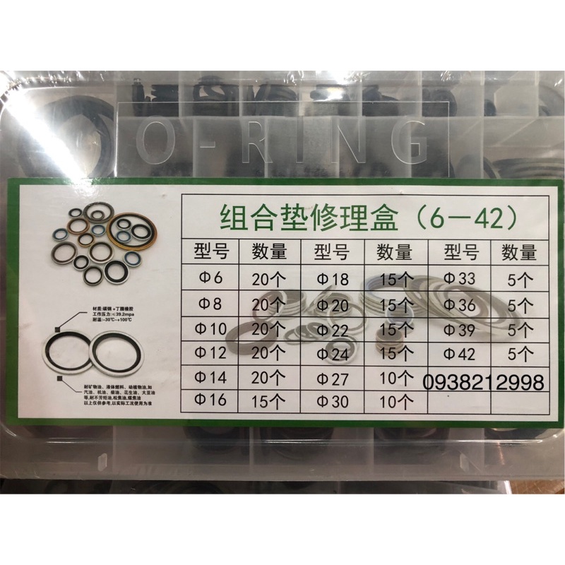 Phốt pen đủ size NBR 6size,12size,16size, 20size