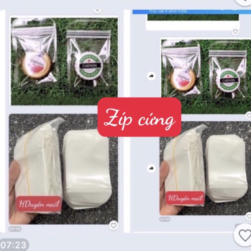 50c Túi zíp CỨNG trong suốt hai mặt và túi mặt đục y hình 100% hàng sẵn