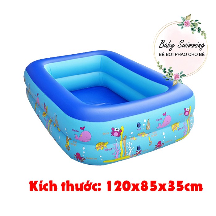 Bể Bơi Phao Cho Bé - 2 Tầng – 120x85x35cm