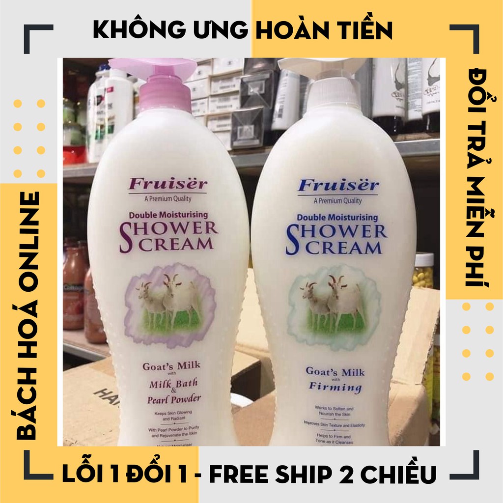 [Hàng Loại 1] Sữa tắm dưỡng da sữa dê Fruiser UV White 1000ml