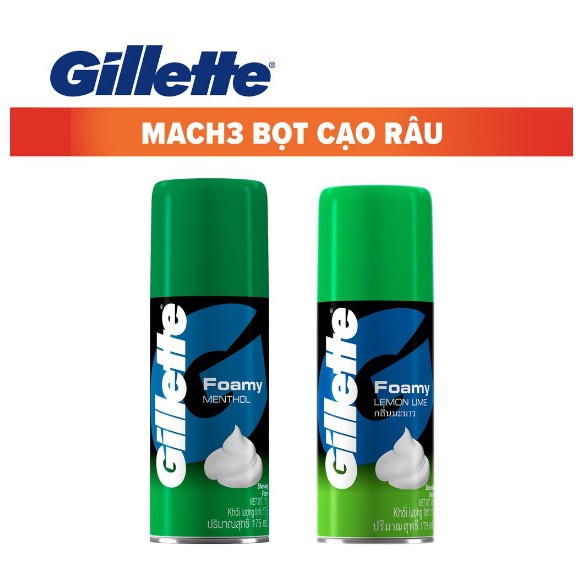 Bọt Cạo Râu Gillette 175G Bạc Hà Mát Lạnh