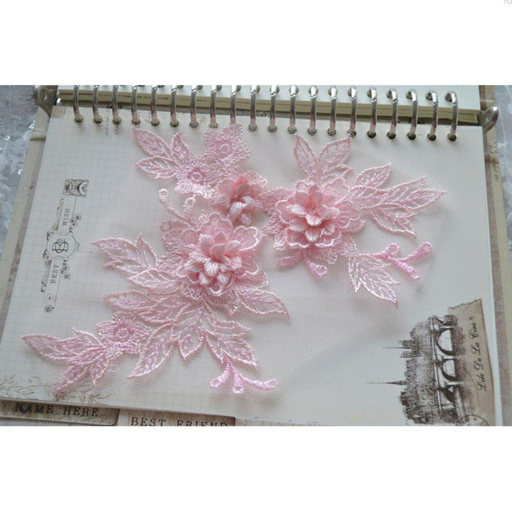 Miếng Vải Ren Thêu Hoa 3d Trang Trí Áo Cưới