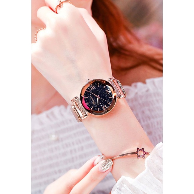 ( Tặng Lắc Tay) Đồng Hồ Nữ MASIYA Dây Lưới Nam Châm, Mặt Kim Sa, Khoá Nam Châm Thông Minh | BigBuy360 - bigbuy360.vn