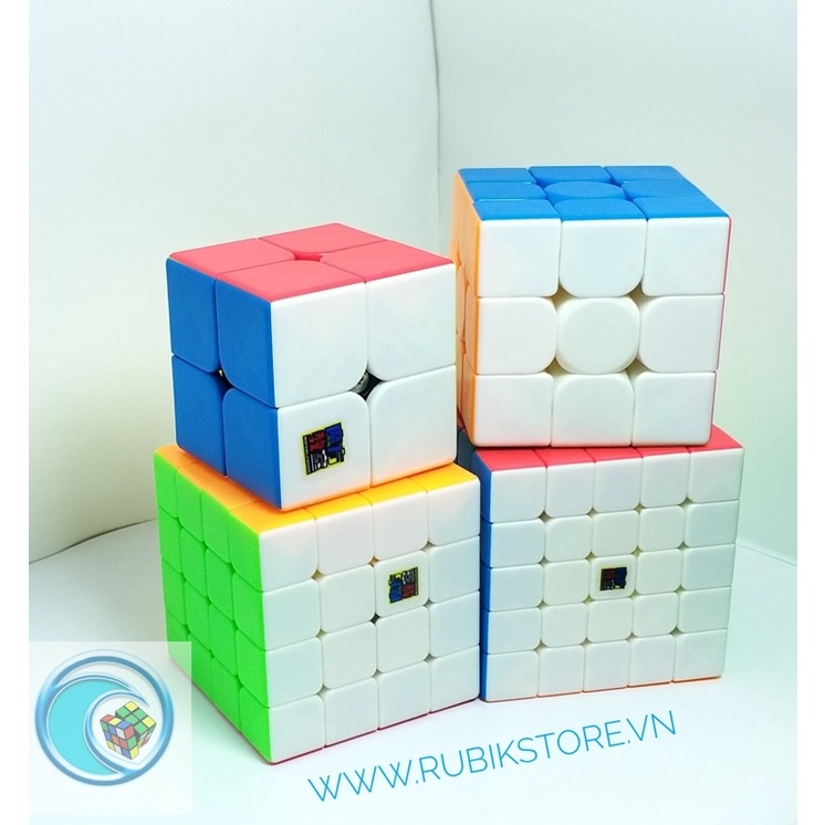 Bộ combo Rubik cơ 4 chiếc không viền Rubik 2x2 Rubik 3x3 Rubik 4x4 Rubik 5x5