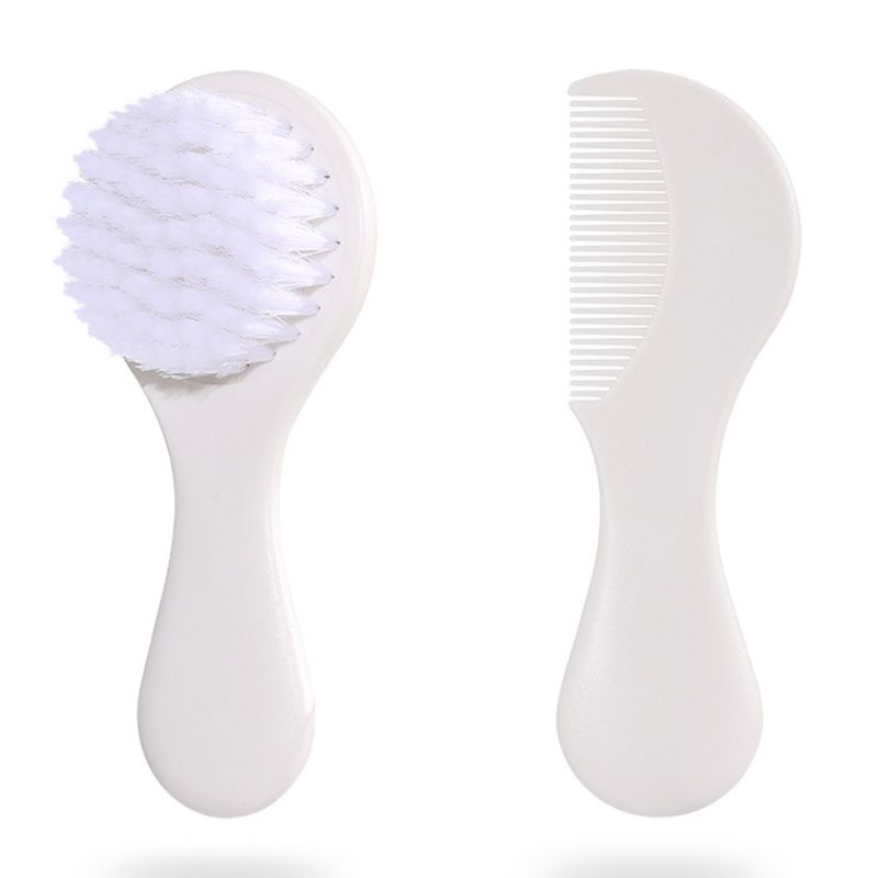 Set 2 Lược Chải Tóc Mềm Mại Bằng Nhựa Dành Cho Bé Sơ Sinh
