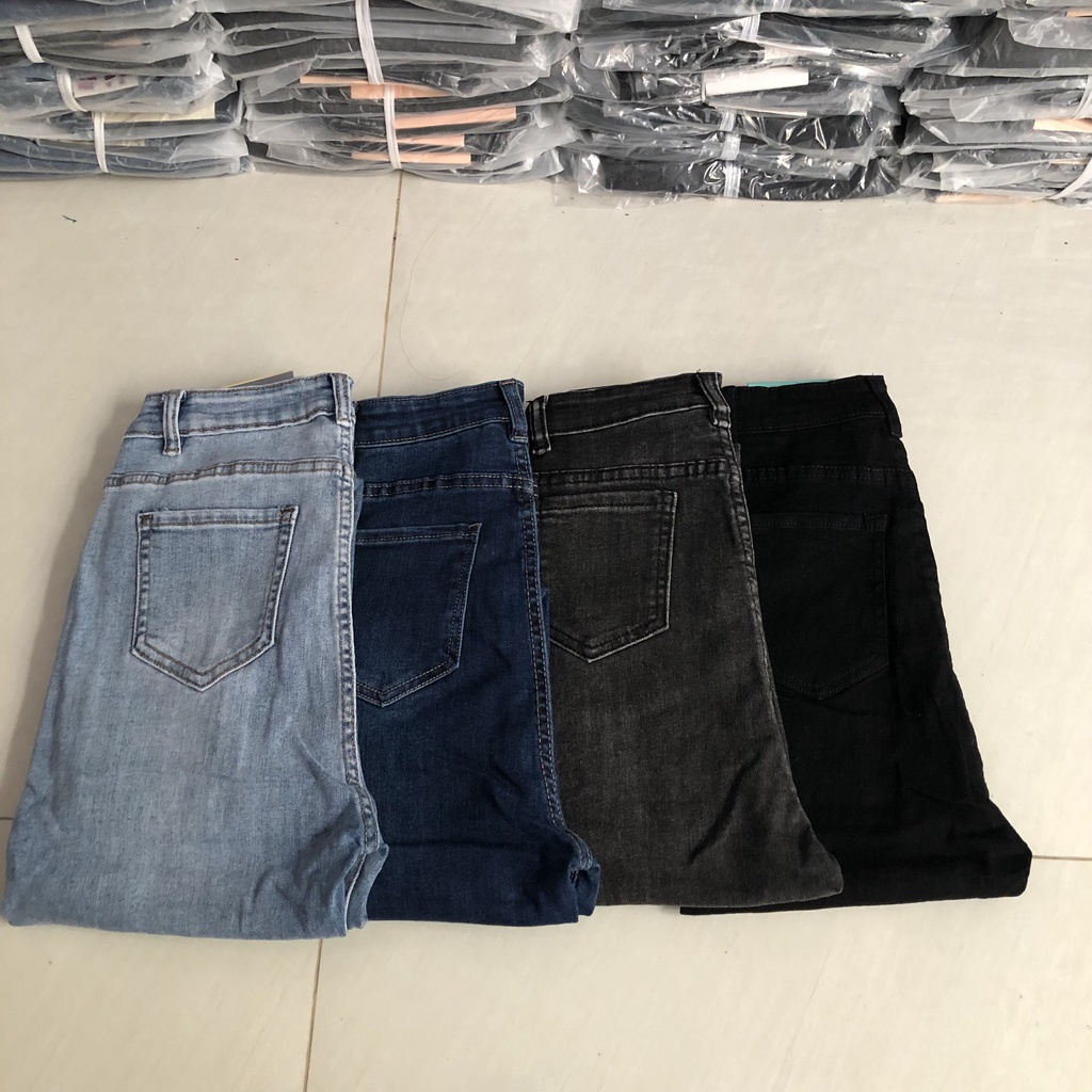 Quần jeans skinny rách gối lưng cao QJ045