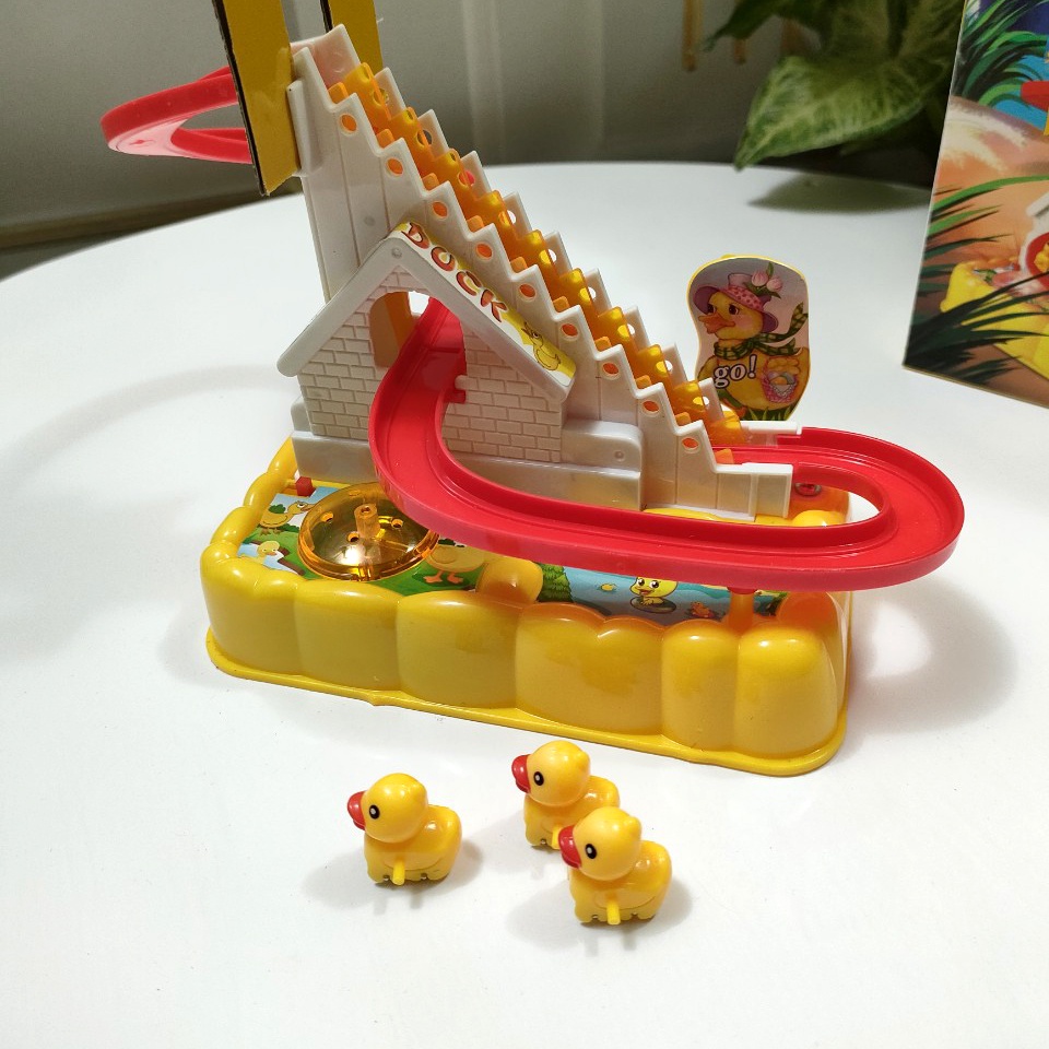 Đồ Chơi Cầu Trượt Vịt Vàng Leo Thang Phát Nhạc Cực Vui Tai Cho Bé Yêu shop home giay