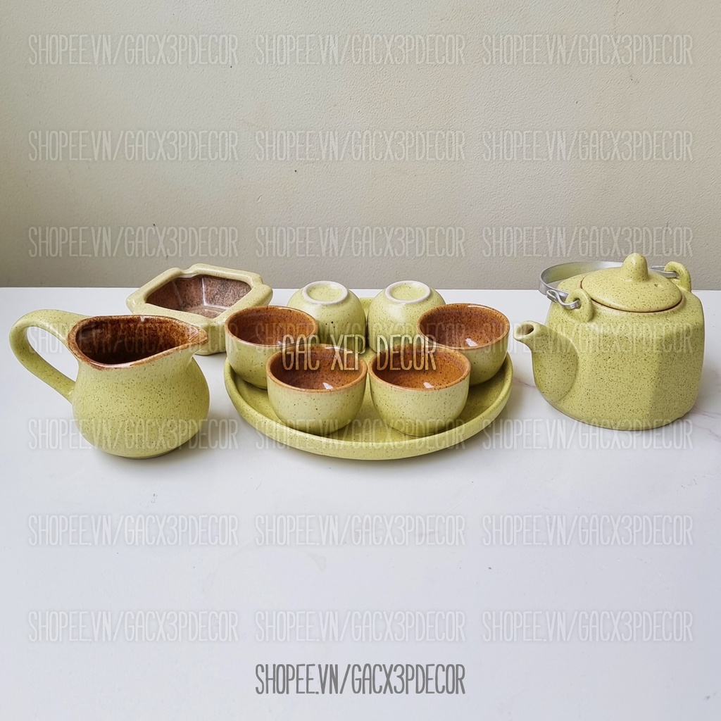 Ấm chén pha trà và phụ kiện bàn nước phong cách Vintage