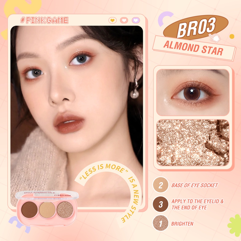 Bảng Phấn Mắt PINKFLASH PINKGAME 11 Màu Lì Dễ Pha Lên Màu Đậm Lâu Trôi