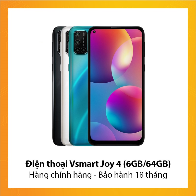 Điện thoại Vsmart Joy 4 (6GB/64GB) - Hàng chính hãng - Bảo hành 18 tháng