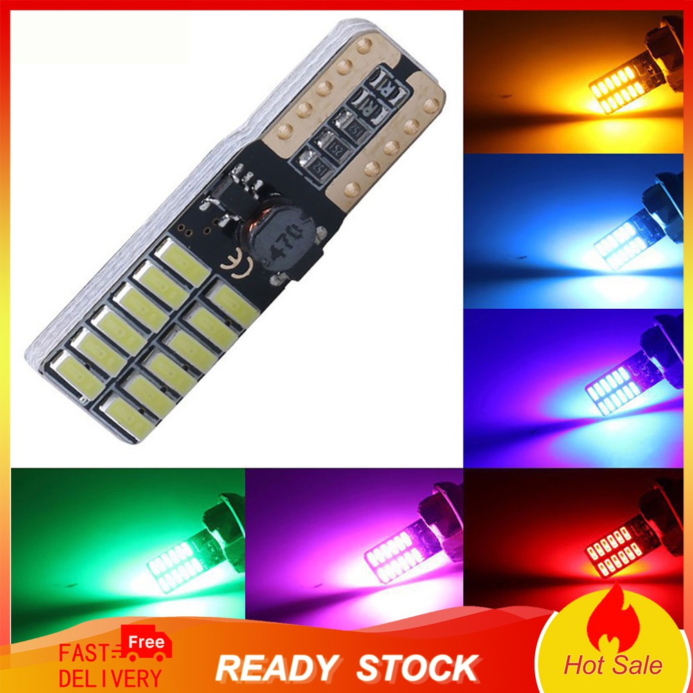 Đèn LED gắn biển số ô tô hỗ trợ đậu xe W5W T10 24SMD 4014 nguồn điện 9W