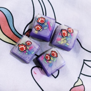 [ ORDER ] RESIN KEYCAP SPRINKLES CHÂN MÈO