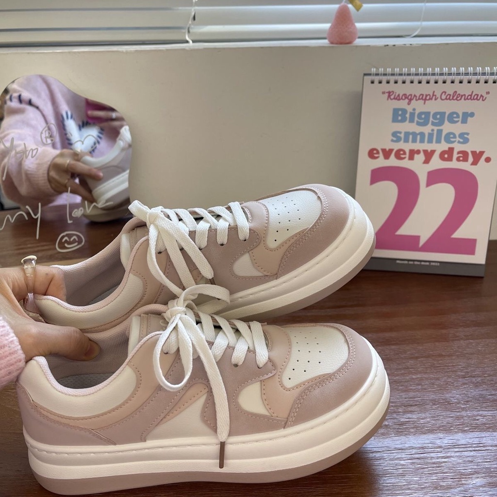 Giày sneaker thể thao ulzzang đế bánh mì phong cách Hàn Quốc