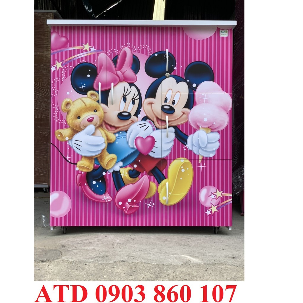 Tủ nhựa trẻ em đựng quần áo in 3d siêu đẹp hcm bình dương