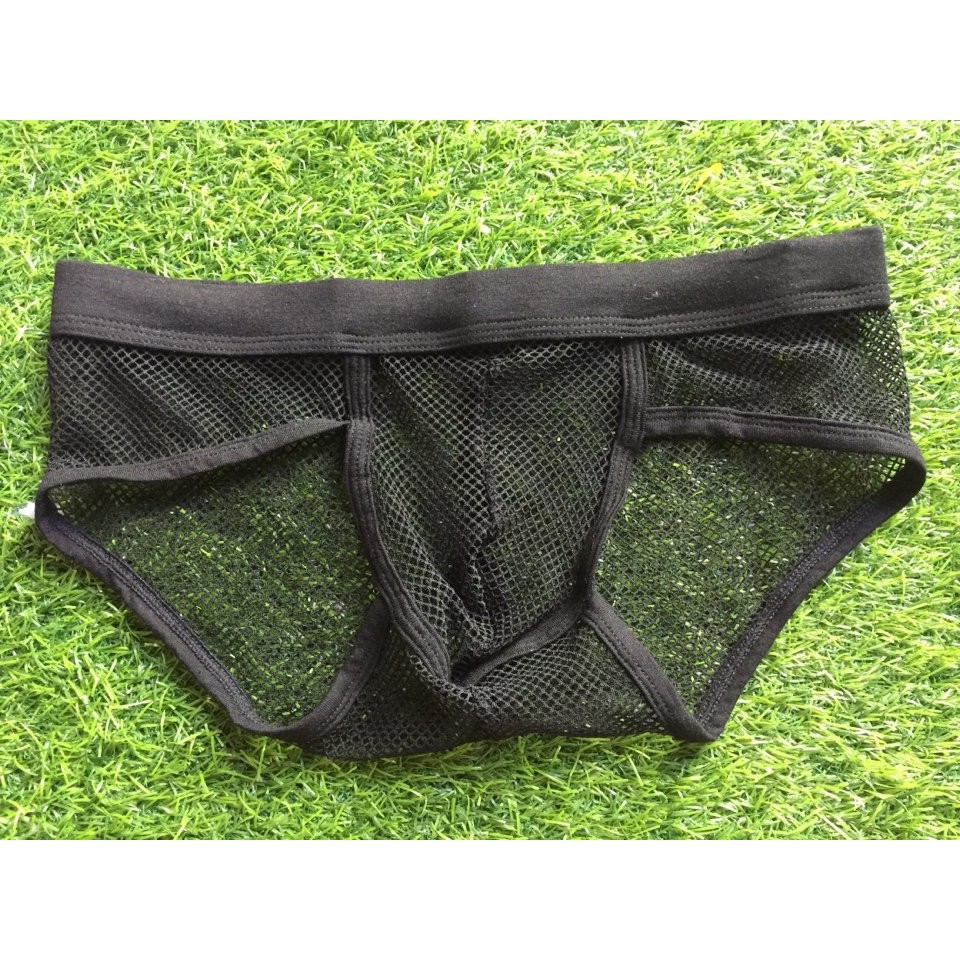 [free ship 50k + che tên đơn hàng] quần lót nam, quần lót tam giác chất liệu lưới thoáng mát (hình chụp tại shop)