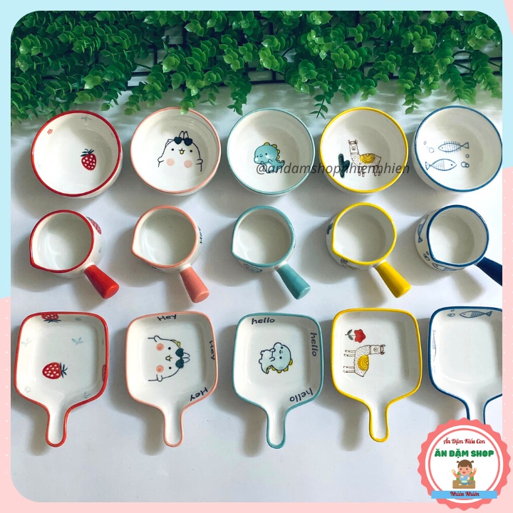 Chén sứ ăn dặm mẫu nhỏ cho bé nhiều hình ngộ nghĩnh dễ thương