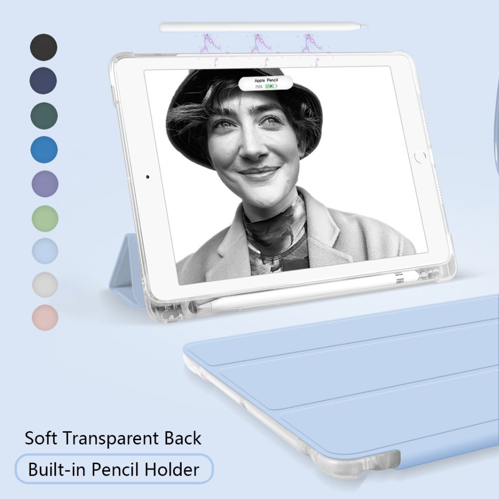 Bao Da Trong Suốt Có Khe Cắm Bút Cho iPad Air 4 Pro 11 2021 2020 8th 7th Gen 10.2 2019 7th 8th Pro 10.5 2017 9.7 5 6th | BigBuy360 - bigbuy360.vn