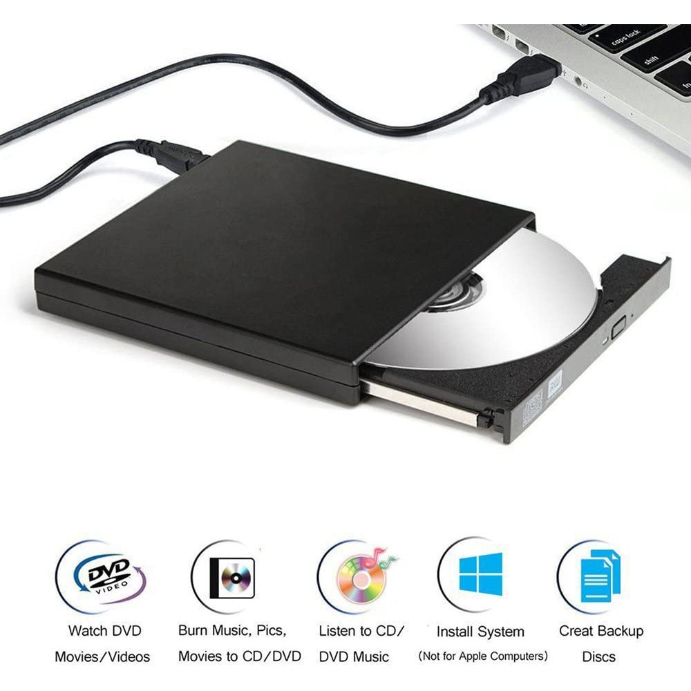 Ổ đĩa quang CD-RW kết nối qua USB đọc đầu CD VCD tốc độ cao chuyên dụng cho máy tính xách tay